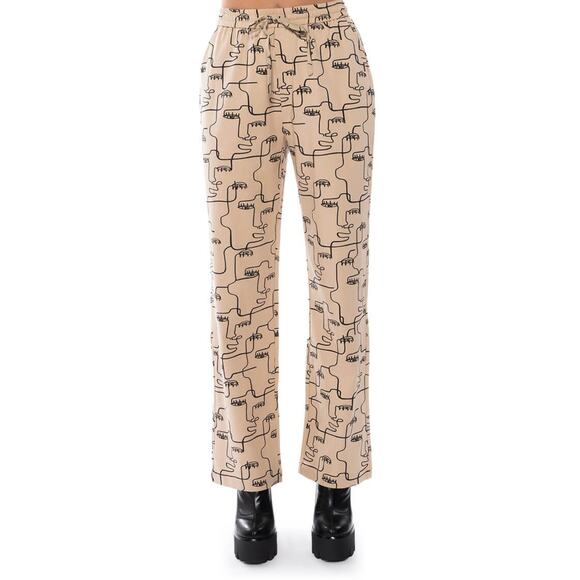 Akira Society Button Up Shirt And Drawstring Pants Women Small Artsy Linen Blend - Picture 3 of 16